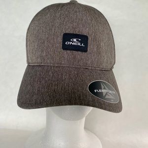 NEW Oneill Men's Flexfit Delta Cap Hat Gray S/M